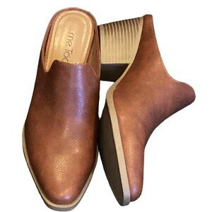 Me Too Paulina Mule Sz 7-1/2M Cognac Brown Slip-On #255C